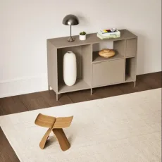 Sideboard in Stone Grey with Doors and Legs Sideboard in Stone Grey with Doors and Legs