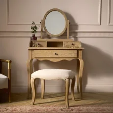 Sienna Beau Dressing Table, Weathered Oak