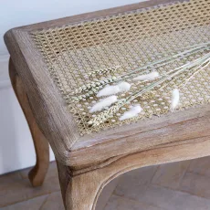 Sienna Rattan Bench - Weathered Oak / Rattan