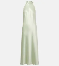 Sienna scarf-detail satin maxi dress Sienna scarf-detail satin maxi dress