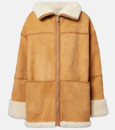 Signature shearling-lined suede jacket Signature shearling-lined suede jacket