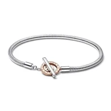 Signature Two-tone T-Bar Snake Chain Bracelet - 18cm Signature Two-tone T-Bar Snake Chain Bracelet - 18cm
