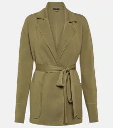 Silk-blend wrap coat Silk-blend wrap coat