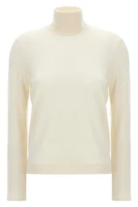 Silk cashmere turtleneck sweater White Size