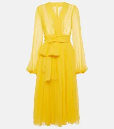 Silk chiffon midi dress Silk chiffon midi dress