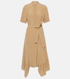 Silk crepe de chine shirt dress Silk crepe de chine shirt dress