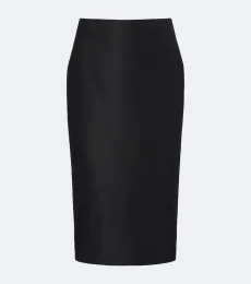 Silk faille pencil skirt