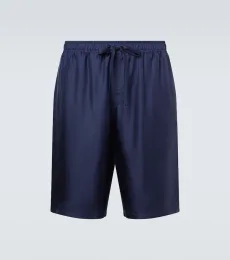 Silk satin bermuda shorts