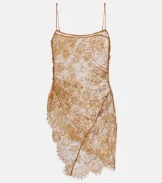 Silk-trimmed lace top Silk-trimmed lace top