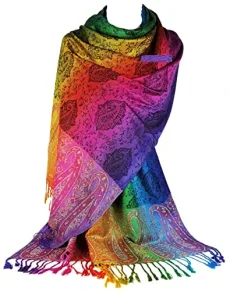 ® Silky Feel Rainbow Pashmina Style Scarf in Paisley Or Floral (DV-C12)(PAIS-39-KL) ® Silky Feel Rainbow Pashmina Style Scarf in Paisley Or Floral (DV-C12)(PAIS-39-KL)