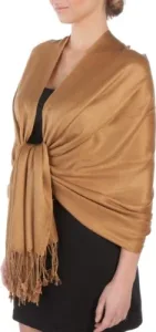 Silky Soft Solid Pashmina Feel Shawl/Wrap / Stole - Bronze(Size: One Size) Silky Soft Solid Pashmina Feel Shawl/Wrap / Stole - Bronze(Size: One Size)