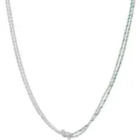 Silver + Blue Twist Knot Necklace - 40cm Silver + Blue Twist Knot Necklace - 40cm