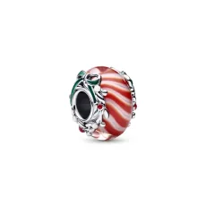 Silver Candy Murano Glass Charm Silver Candy Murano Glass Charm