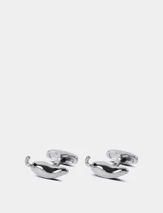 Silver Chilli Pepper Cufflinks Rhodium Plain Men's Silver Chilli Pepper Cufflinks Rhodium Plain Men's