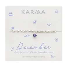 Silver December Stretch Birthstone Bracelet - Silver Silver December Stretch Birthstone Bracelet - Silver