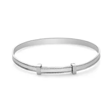 Silver Dotted Childrens Bangle - Adjustable Silver Dotted Childrens Bangle - Adjustable