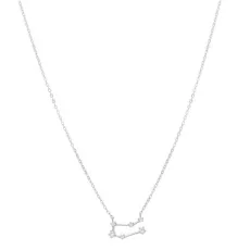 Silver Gemini Constellation Necklace - Silver