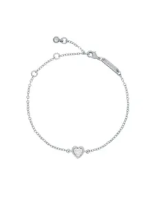 Silver Hansa Crystal Heart Bracelet - 20cm Silver Hansa Crystal Heart Bracelet - 20cm