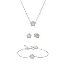 Silver Lifepoetry White Pavé Star Set - Silver Silver Lifepoetry White Pavé Star Set - Silver