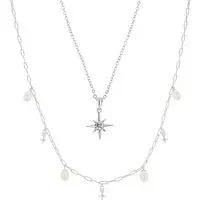 Silver Midnight Star Necklace Stack - Silver Silver Midnight Star Necklace Stack - Silver