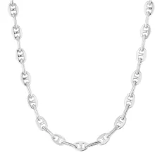Silver Mini Marine Link Chain Necklace - Silver Silver Mini Marine Link Chain Necklace - Silver