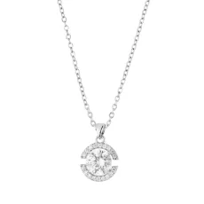 Silver Open Halo Necklace - Silver Silver Open Halo Necklace - Silver