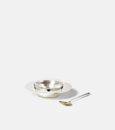 Silver-plated steel caviar set Silver-plated steel caviar set