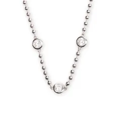 Silver Radiant Round Necklace