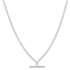 Silver T-Bar Necklace - Silver Silver T-Bar Necklace - Silver