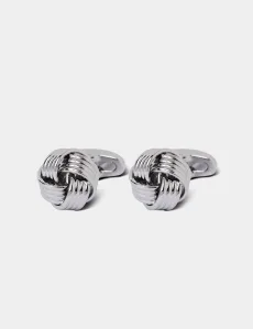 Silver Wire Knot Cufflink Rhodium Men's Silver Wire Knot Cufflink Rhodium Men's