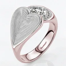 Simone Big Heart Ring - 18k Rose Gold Plated 6 Simone Big Heart Ring - 18k Rose Gold Plated 6