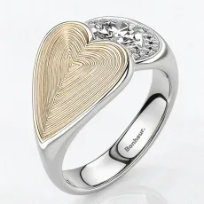 Simone Big Heart Ring - Rhodium Plated 7 Simone Big Heart Ring - Rhodium Plated 7