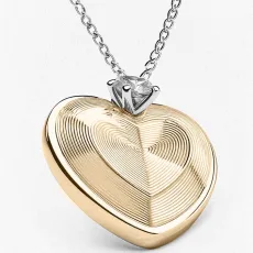 Simone Heart Gemstone Pendant - 18k Gold Plated Simone Heart Gemstone Pendant - 18k Gold Plated