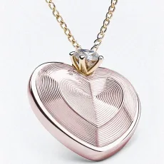 Simone Heart Gemstone Pendant - 18k Rose Gold Plated Simone Heart Gemstone Pendant - 18k Rose Gold Plated