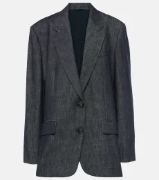 Single-breasted denim blazer Single-breasted denim blazer