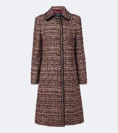 Single-breasted tweed coat Single-breasted tweed coat