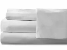 Single Piece White Flat Sheets 180 Thread Count Percale Easy Care - King Single Piece White Flat Sheets 180 Thread Count Percale Easy Care - King