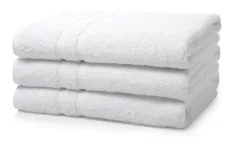 Single Piece White Thick Hotel Bath Towel 500 GSM 2 Stripe - 70cm x 130cm Single Piece White Thick Hotel Bath Towel 500 GSM 2 Stripe - 70cm x 130cm
