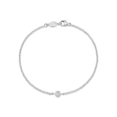 Single White Sapphire Dewdrop Chain Bracelet Single White Sapphire Dewdrop Chain Bracelet