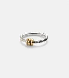 Sirius Eclipse 18kt gold and sterling silver ring with diamonds Sirius Eclipse 18kt gold and sterling silver ring with diamonds