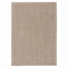 Sisal Rug Light Beige with Sand Border