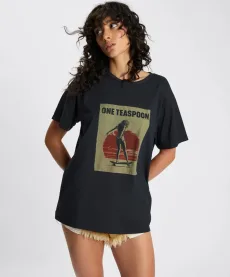 Skater Girl Boyfriend Tee - Black Size MED Skater Girl Boyfriend Tee - Black Size MED