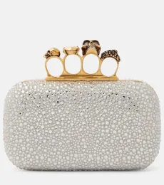 Skull Knuckle embellished clutch Skull Knuckle embellished clutch