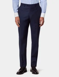 Slim Fit Dark Blue Pinstripe Suit Pants Wool Striped Men's Slim Fit Dark Blue Pinstripe Suit Pants Wool Striped Men's