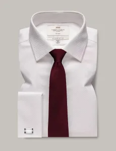 Slim Fit White Fabric Interest Non-Iron Shirt Men's Slim Fit White Fabric Interest Non-Iron Shirt Men's