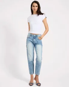 Slims High Waist Cropped Slim Fit Denim Jeans - Sunset Blue, Slims High Waist Cropped Slim Fit Denim Jeans - Sunset Blue,