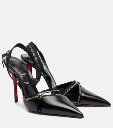 Slingyzip 100 leather slingback pumps Slingyzip 100 leather slingback pumps