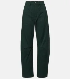 Sloan cotton twill barrel-leg pants Sloan cotton twill barrel-leg pants