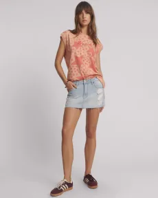 Sloane Low Waist Denim Mini Skirt - Cyber Blue, Sloane Low Waist Denim Mini Skirt - Cyber Blue,
