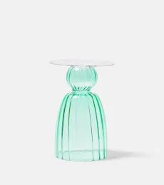 Small glass candleholder